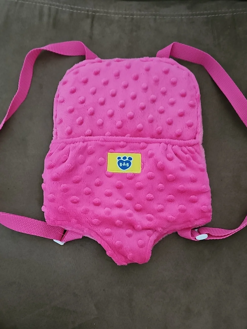 Build A Bear Pink Plush Backpack Carrier